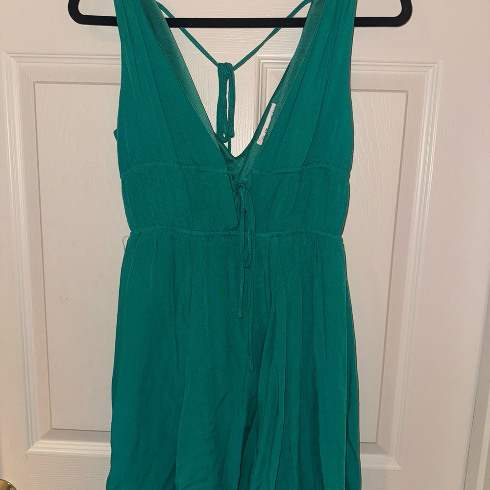 Green Flowy Mini Dress